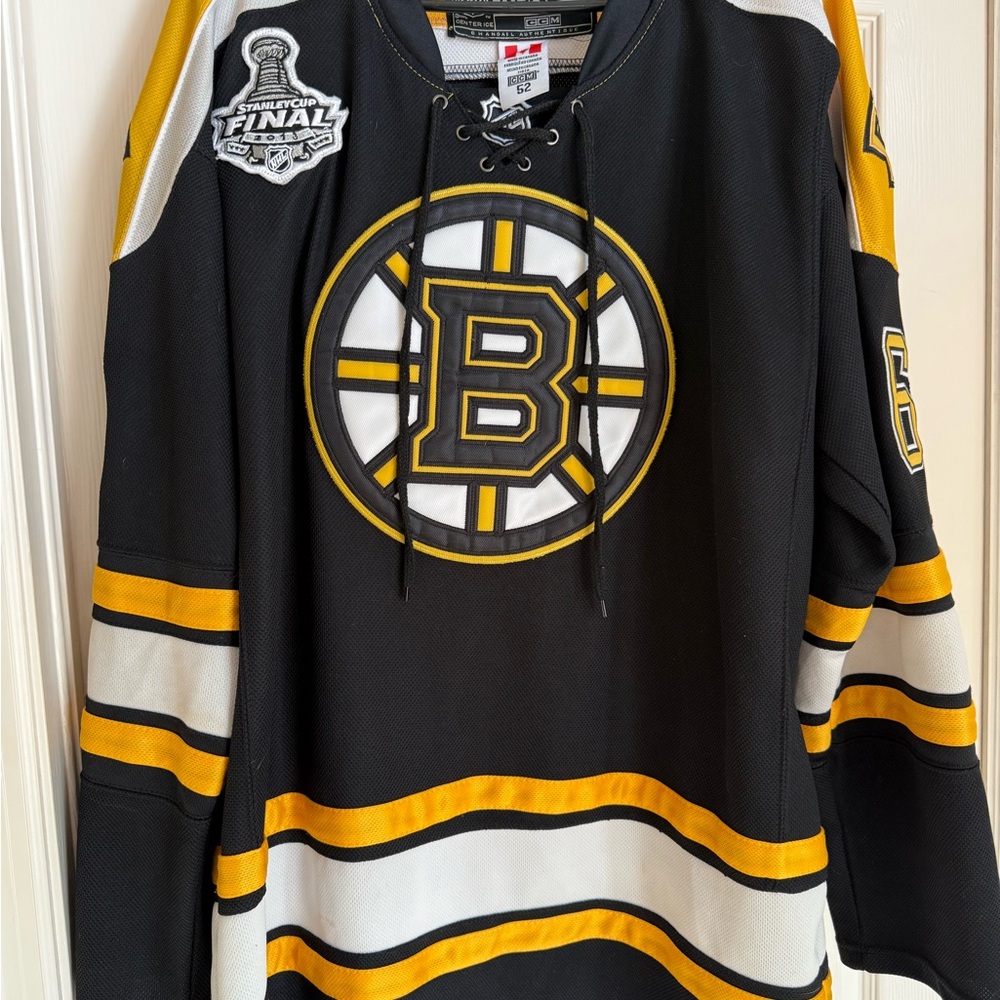 Reebok Black and Gold Bruins Hockey Jersey